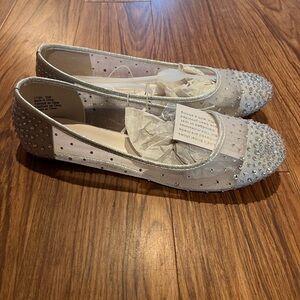 TYME Silver Studded Women's Flats